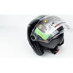 Шлем открытый+очки МТ 606 L, чёрный MT