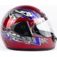 Шлем интеграл HF-101 S, красный с рисунком Q23-BL KUROSAWA