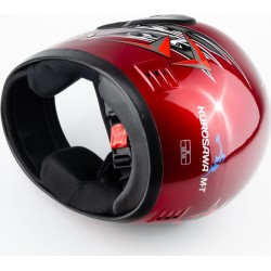 Шлем интеграл HF-101 S, красный с рисунком Q23-R KUROSAWA