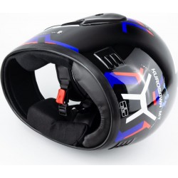 Шлем интеграл HF-101 S, чёрный с рисунком Q275-R KUROSAWA