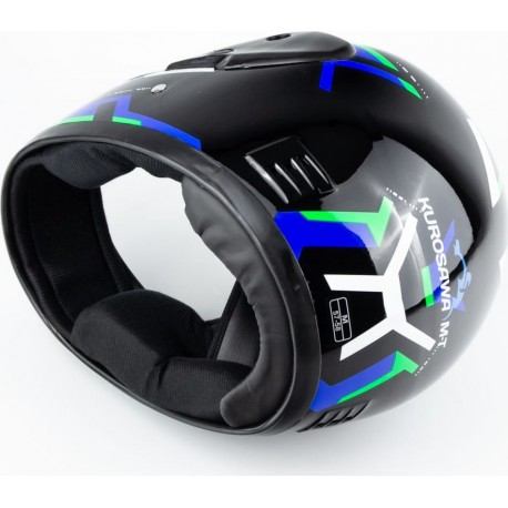 Шлем интеграл HF-101 M, чёрный с рисунком Q275-G KUROSAWA