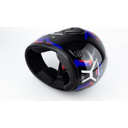 Шлем интеграл HF-101 M, чёрный с рисунком Q275-R KUROSAWA