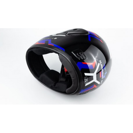Шлем интеграл HF-101 M, чёрный с рисунком Q275-R KUROSAWA