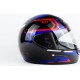 Шлем интеграл HF-101 M, чёрный с рисунком Q275-R KUROSAWA