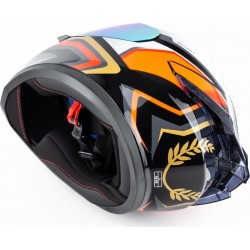 Шлем интеграл HF-126S L (59-60см), чёрно-оранжевый Q250 FXW