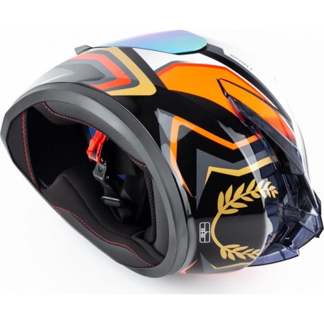 Шлем интеграл HF-126S L (59-60см), чёрно-оранжевый Q250 FXW