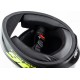 Шлем интеграл с LED подсветкой, выдвижные  очки K-3 S, чёрно-салатовый PROJECT 46 Китай