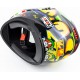 Шлем интеграл с LED подсветкой, выдвижные  очки K-3 S, чёрный с рисунком Китай
