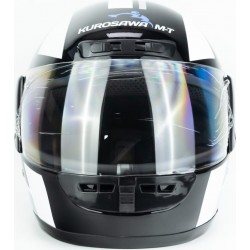 Шлем интеграл HF-101 M, чёрно-белый Q237-W KUROSAWA