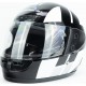 Шлем интеграл HF-101 M, чёрно-белый Q237-W KUROSAWA