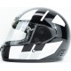 Шлем интеграл HF-101 M, чёрно-белый Q237-W KUROSAWA