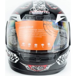 Шлем интеграл WLT-106 S, чёрно-красный Mototech