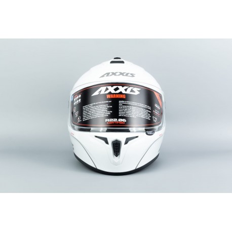 Шлем интеграл DRAKEN S (стандарт DOT/ECE) L (59-60см), белый AXXIS