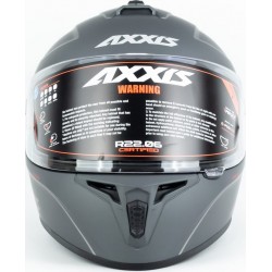 Шлем интеграл DRAKEN S (стандарт DOT/ECE) L (59-60см), серый мат AXXIS