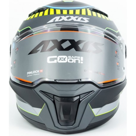 Шлем интеграл PANTHER SV GALE (стандарт DOT/ECE) очки М (57-58см), чёрно-салатовый мат AXXIS