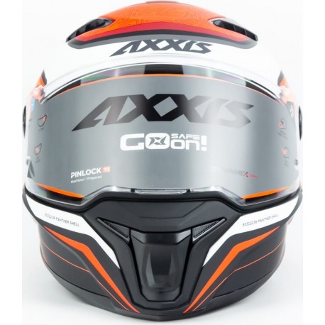 Шлем интеграл PANTHER SV THORN (стандарт DOT/ECE) очки L (59-60см), чёрно-оранжевый мат AXXIS