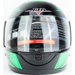 Шлем интеграл BLD-825A S (55-56см), чёрно-салатовый BLD