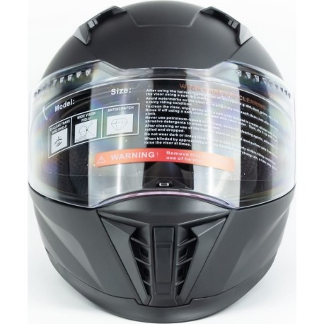 Шлем интеграл, выдвижные солнцезащитные очки M69 М (57-58см), чёрный мат FORTE