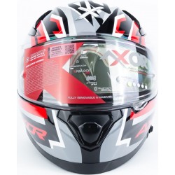 Шлем интеграл APEX STREAK с пинлоком (стандарт)  очки S (55-56см), чёрно-красный AXOR