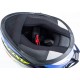 Шолом інтеграл APEX STREAK з піноком (стандарт DOT/ECE), висувні сонцезахисні окуляри М (57-58см), чорно-синьо-салатовий AXOR