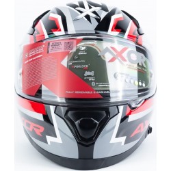 Шлем интеграл APEX STREAK с пинлоком (стандарт) очки L (59-60см), чёрно-красный AXOR