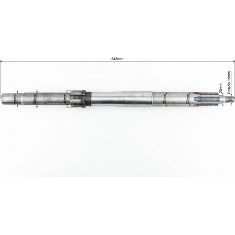 Вал первинний КПП L-543мм, Z-6/6 Xingtai 24B, Shifeng 244, Taishan 24 (12.37.105)+шестерні Китай