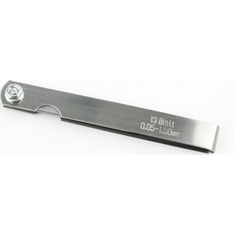 Щупы для регулировки зазоров клапанов 0,05-1,00мм, 13 размеров Китай