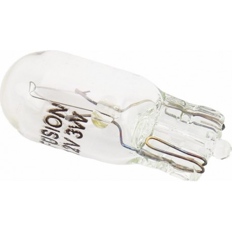 Лампа поворотника T10 (без цоколя), белая 12V/3W FUSION