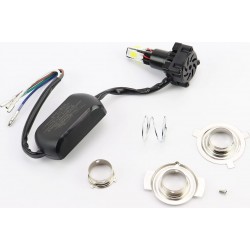 Лампа фары диодная LED-4 SUPER (к-кт разных креплений) с стабилизатором 3000LM/20W-40W Китай