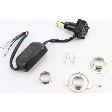 Лампа фары диодная LED-4 SUPER (к-кт разных креплений) с стабилизатором 3000LM/20W-40W Китай