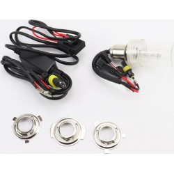Лампа фары XENON BA20D (12V 35W DC AMP) 6000K,+провода Китай