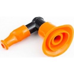 Свечной колпачок "люлька" 90° большой, с резинкой, оранжевый Китай