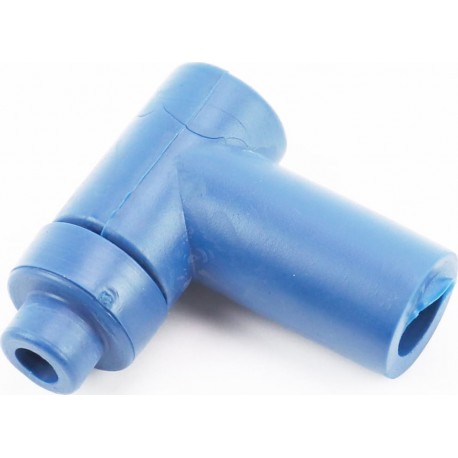 Свечной колпачок "люлька" 90° малый (силикон), синий тип 1 Китай