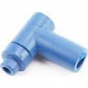 Свечной колпачок "люлька" 90° малый (силикон), синий тип 1 Китай