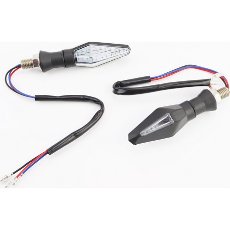 Поворотник диодный "ЛОДОЧКА" с габаритом, чёрный, к-кт 2шт Китай