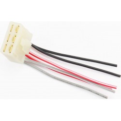 Разъем 6 контактов "мама"+6 проводов Китай