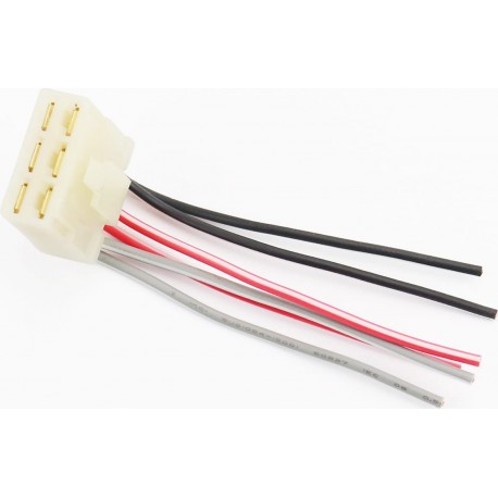 Разъем 6 контактов "мама"+6 проводов Китай