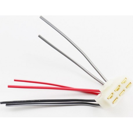 Разъем с проводами для реле-регулятора напряжения 6конт-"мама" тип 2 Китай