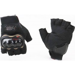 Перчатки мотоциклетные без пальцев L, чёрные PRO BIKER