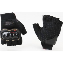 Перчатки мотоциклетные без пальцев XL, чёрные PRO BIKER