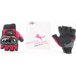 Перчатки мотоциклетные без пальцев XL, красные тип 2 PRO BIKER