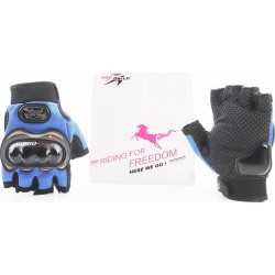 Перчатки мотоциклетные без пальцев XL, синие PRO BIKER