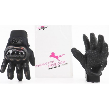 Перчатки мотоциклетные L, чёрные тип 2 PRO BIKER