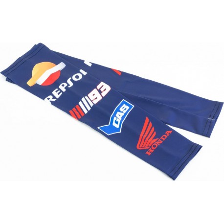 Рукава солнцезащитные S (41-48см), чёрные с рисунком "HONDA Repsol" Китай