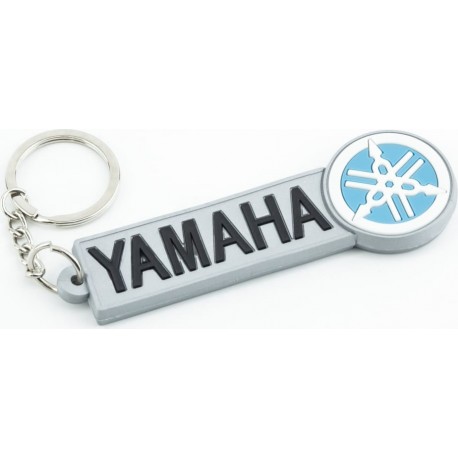 Брелок резиновый "YAMAHA" 95х30мм, серо-синий Китай