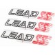 Наклейки набор 3шт "HONDA LEAD "SS" (30х6см), белый Китай