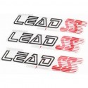 Наклейки набор 3шт "HONDA LEAD "SS" (30х6см), белый Китай