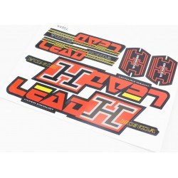 Наклейки набор 6шт "HONDA LEAD", красные (26х17см) (7064A) Китай