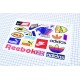 Наклейки набор 17шт "Nike Reebok Adidas PUMA" (26х17см) (0013) Китай