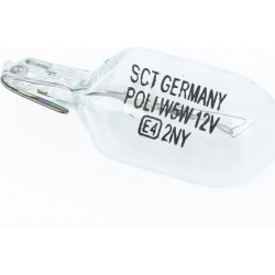 Лампа поворотника T10 (без цоколя), біла 12V/5W (W5W) SCT